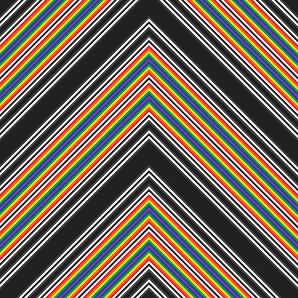 Rainbow Chevron Diagonal Listrado Sem Costura Fundo Padrão Adequado Para — Vetor de Stock