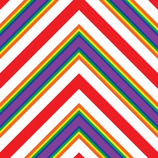 Rainbow Chevron Диагональ Полосатый Бесшовный Фон Шаблона Подходит Моды Текстиля — стоковый вектор