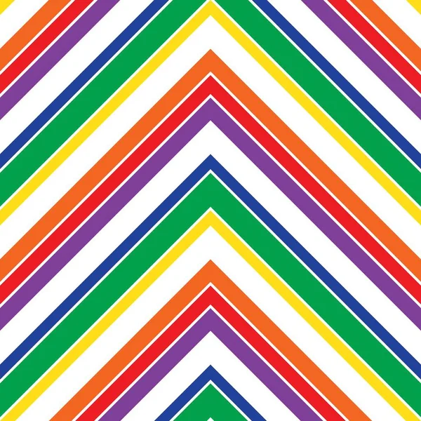 Rainbow Chevron Diagonale Strisce Senza Cuciture Modello Sfondo Adatto Tessuti — Vettoriale Stock