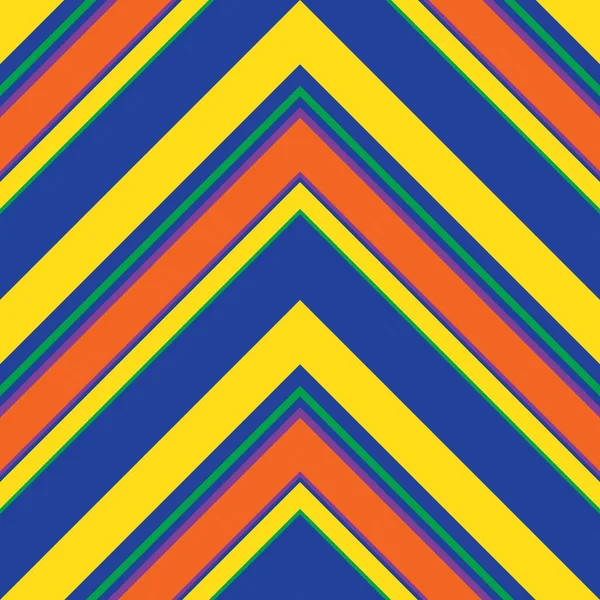 Rainbow Chevron Diagonal Striped Seamless Pattern Background Suitable Fashion Textiles — Stock Vector