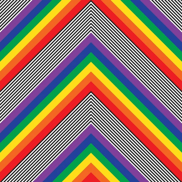 Regenbogen Chevron Diagonal Gestreifte Nahtlose Muster Hintergrund Geeignet Für Modetextilien — Stockvektor