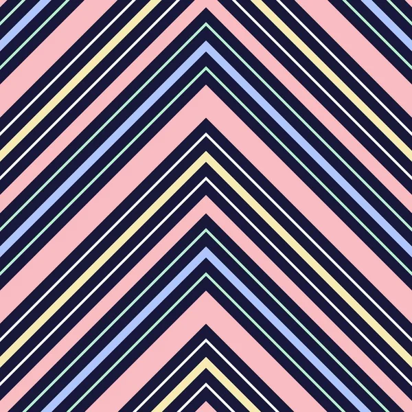 Rainbow Chevron Diagonal Listrado Sem Costura Fundo Padrão Adequado Para — Vetor de Stock