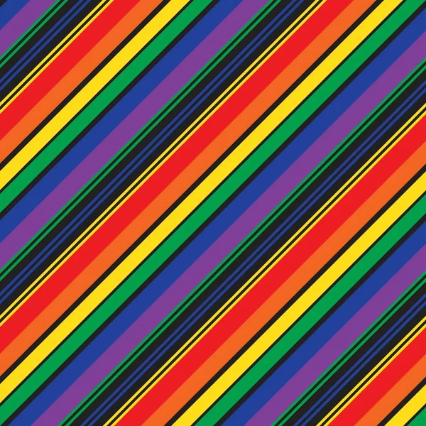 Arco Iris Diagonal Rayas Sin Costuras Patrón Fondo Adecuado Para — Vector de stock