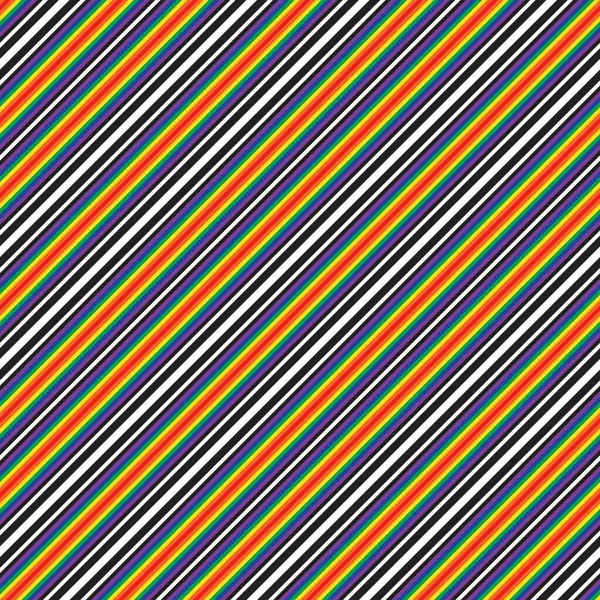 Rainbow Diagonal Striped Seamless Pattern Background Suitable Fashion Textiles Graphics — Stock Vector