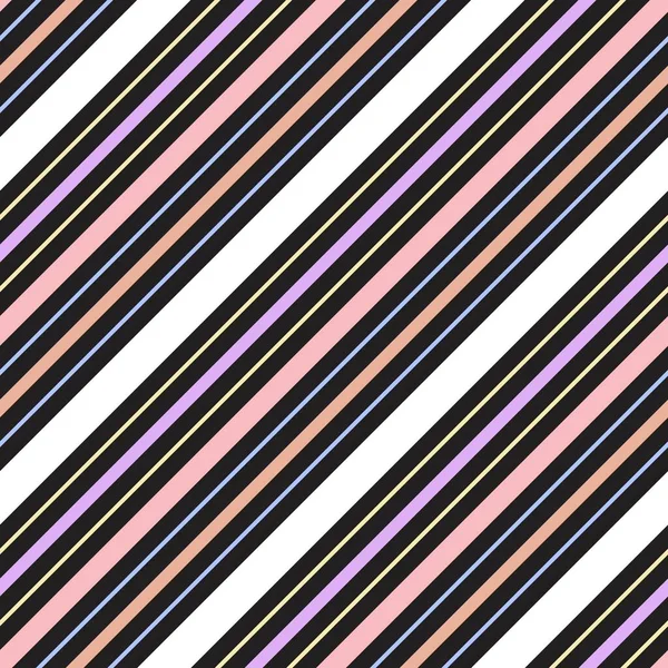 ファッション繊維 グラフィックに適したレインボー斜めの縞模様シームレスなパターンの背景 — ストックベクタ
