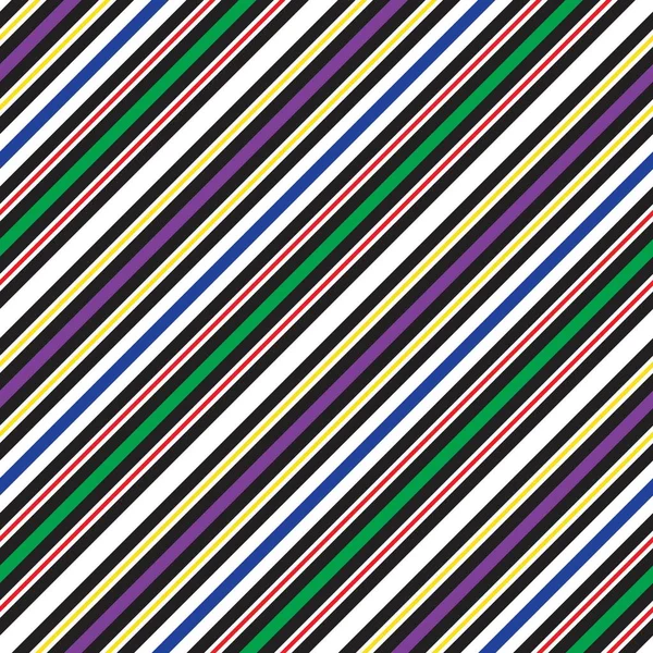 Rainbow Diagonal Randig Sömlös Mönster Bakgrund Lämplig För Mode Textilier — Stock vektor