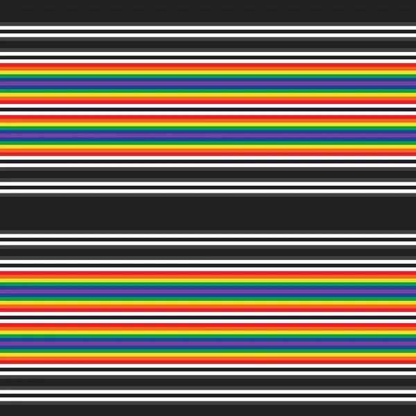 Rainbow Horizontaal Gestreepte Naadloze Patroon Achtergrond Geschikt Voor Mode Textiel — Stockvector