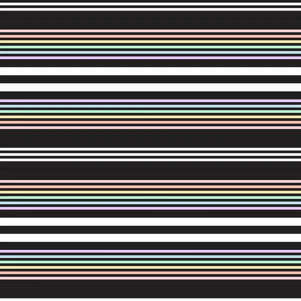 Rainbow Horizontal Striped Seamless Pattern Background Suitable Fashion Textiles Graphics — Stock Vector