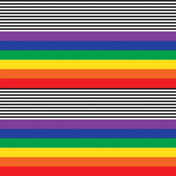 Rainbow Horizontal Rayas Sin Costuras Patrón Fondo Adecuado Para Textiles — Vector de stock