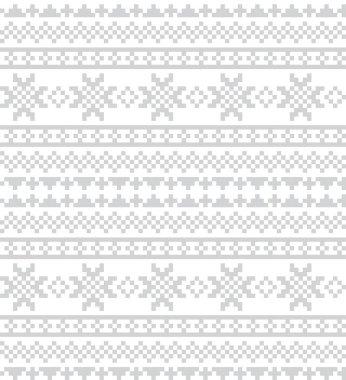 Moda tekstil, örgü ve grafikleri için Siyah ve Beyaz Noel adası şablonu