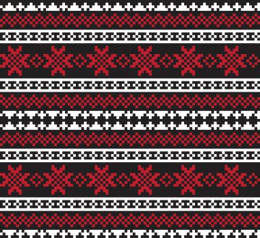 Moda tekstil, örgü ve grafikleri için kırmızı Noel panayırı desenli arka plan