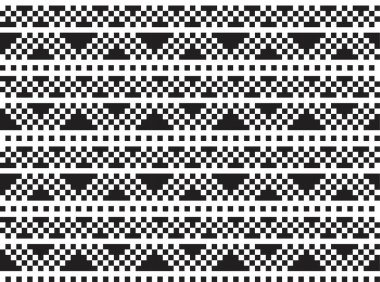 Moda tekstil, örgü ve grafikleri için Siyah ve Beyaz Noel adası şablonu