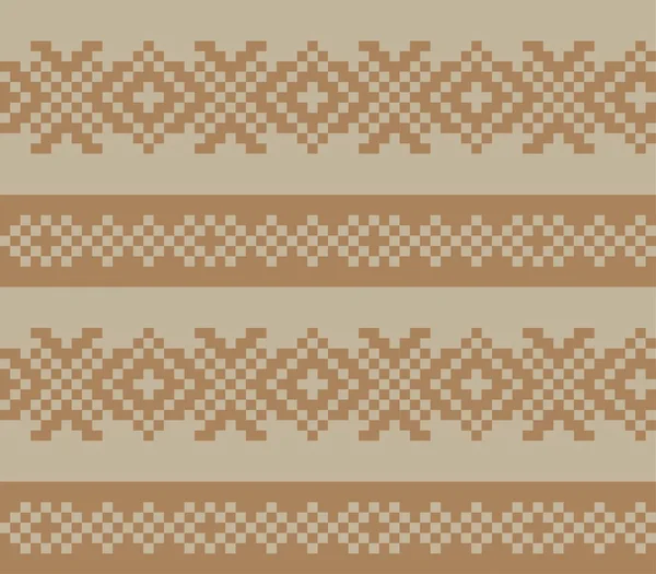 Brown Christmas Fair Isle Patterial Background Fashion Textiles Knitwear Graphics — 스톡 벡터