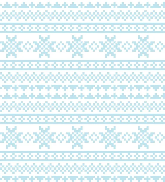 Fondo Patrón Isla Feria Sky Blue Christmas Para Textiles Moda — Vector de stock