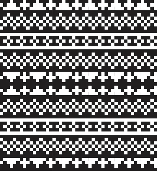 Fondo Patrón Isla Feria Navidad Blanco Negro Para Textiles Moda — Archivo Imágenes Vectoriales