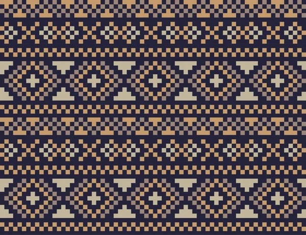 Коричневый Фон Рождественской Ярмарки Текстиля Трикотажа Графики — стоковый вектор