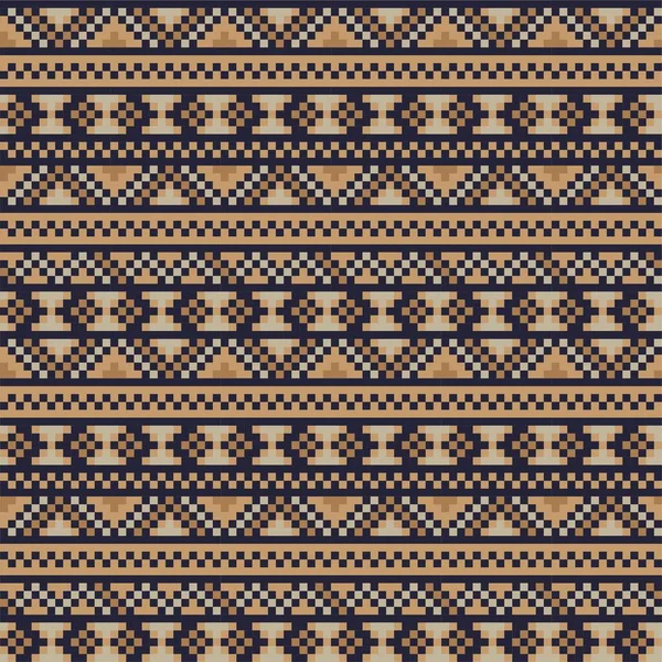 Brown Christmas Fair Isle Patterial Background Fashion Textiles Knitwear Graphics — 스톡 벡터