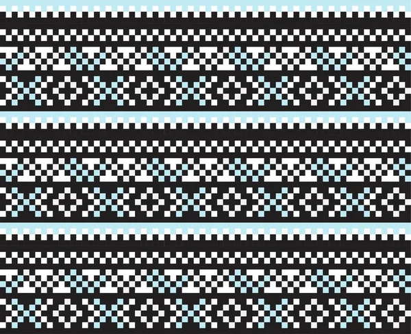 Sky Blue Christmas Fair Isle Pattern Background Fashion Textiles Knitwear — Stock Vector