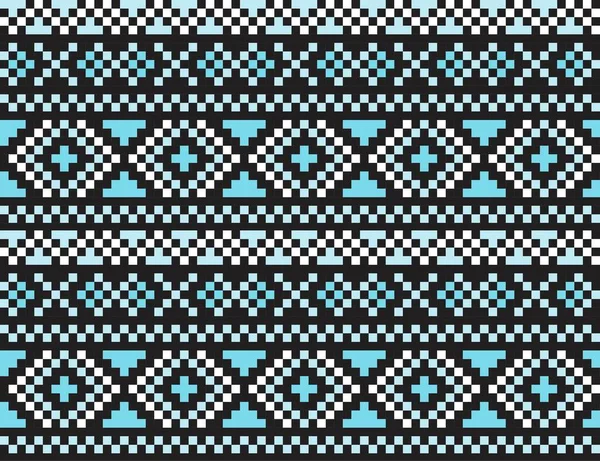 Sky Blue Christmas Fair Isle Pattern Background Fashion Textiles Knitwear — Stock Vector