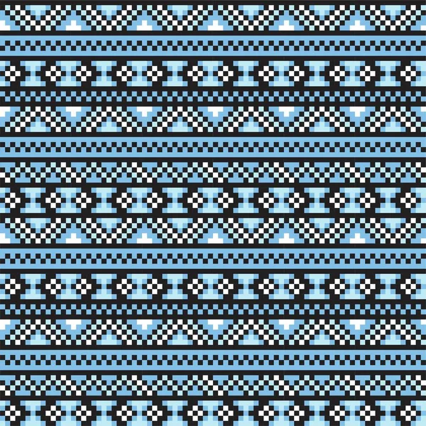 Sky Blue Christmas Fair Isle Pattern Background Fashion Textiles Knitwear — Stock Vector