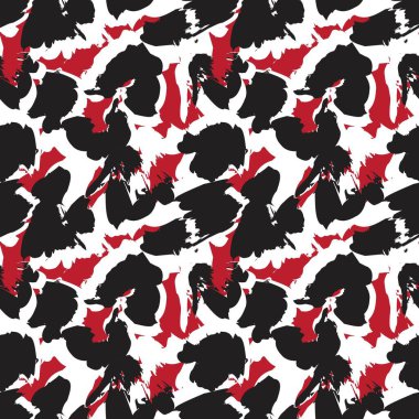 Moda baskıları, grafikler, arka planlar için uygun kırmızı fırça darbeleri