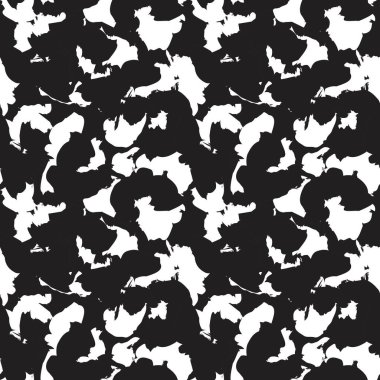 Moda baskıları, grafikler, arka planlar için uygun siyah ve beyaz fırça darbeleri