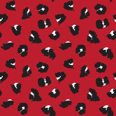 Moda baskıları, grafikler, arka planlar için uygun kırmızı fırça darbeleri