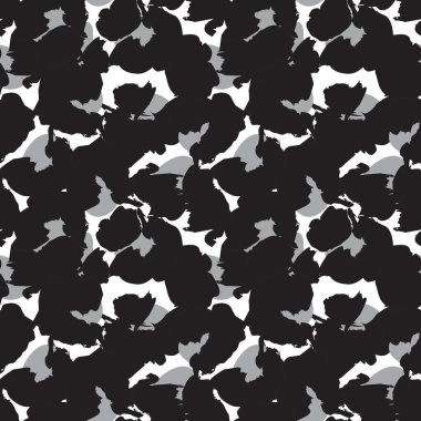 Moda baskıları, grafikler, arka planlar için uygun siyah ve beyaz fırça darbeleri