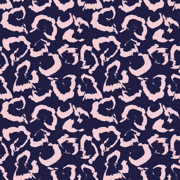 Pink Navy Brush Beroertes Patroon Achtergrond Geschikt Voor Mode Prints — Stockvector