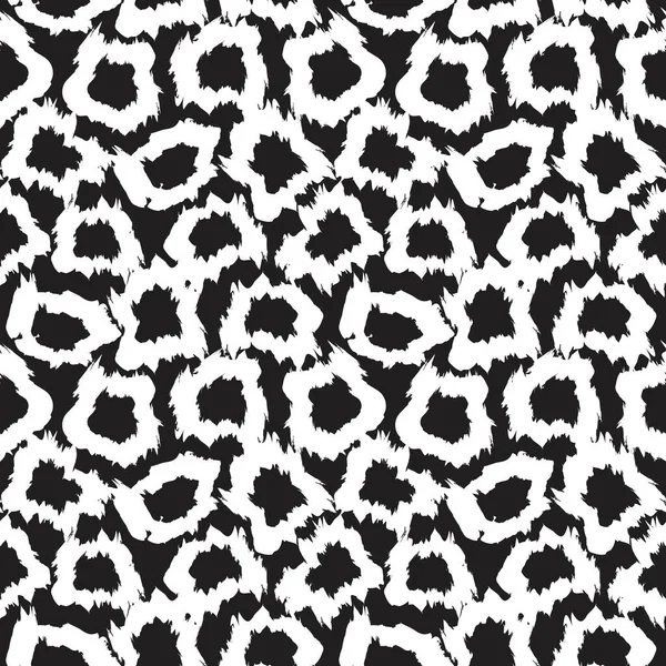 Schwarz Weiße Pinselstriche Muster Hintergrund Geeignet Für Mode Drucke Grafiken — Stockvektor
