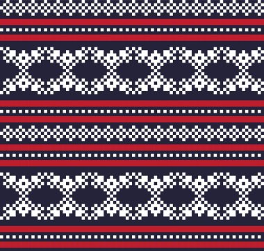 Moda tekstil, örgü ve grafikleri için kırmızı Noel panayırı desenli arka plan