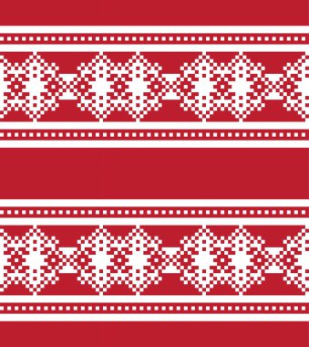 Moda tekstil, örgü ve grafikleri için kırmızı Noel panayırı desenli arka plan