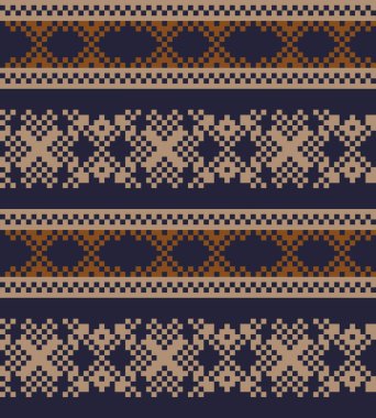 Moda tekstil, örgü ve grafikler için kahverengi Noel panayırı desenli arka plan