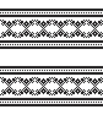 Moda tekstil, örgü ve grafikleri için Siyah ve Beyaz Noel adası şablonu