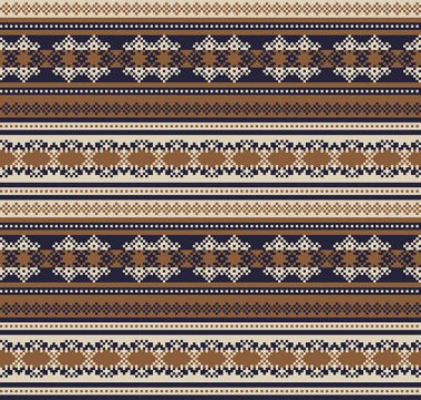 Moda tekstil, örgü ve grafikler için kahverengi Noel panayırı desenli arka plan