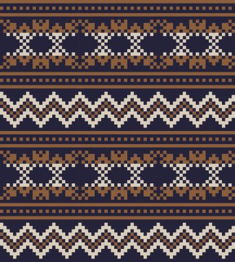 Moda tekstil, örgü ve grafikler için kahverengi Noel panayırı desenli arka plan