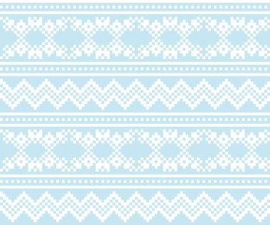 Moda tekstil, örgü ve grafikleri için Gökyüzü Mavisi Noel festivali şablonu