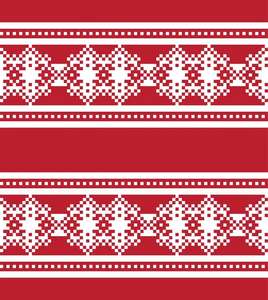 Красное Рождество Ярмарка Островной Фон Моды Текстиля Трикотажа Графики — стоковый вектор