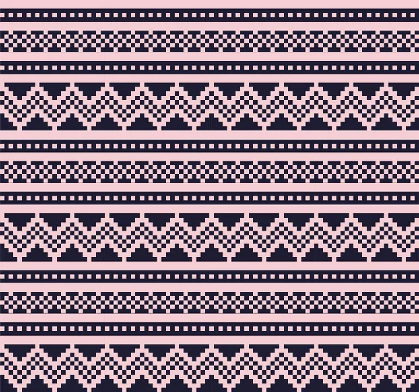 Рожевий Флот Різдвяний Ярмарок Острівний Візерунок Модного Текстилю Трикотажу Графіки — стоковий вектор