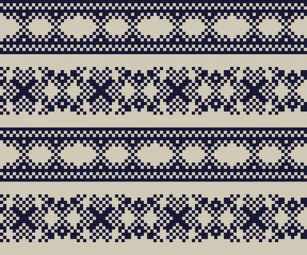 Brown Christmas Fair Isle Patterial Background Fashion Textiles Knitwear Graphics — 스톡 벡터