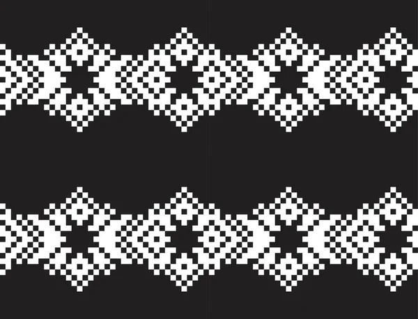 Fondo Patrón Isla Feria Navidad Blanco Negro Para Textiles Moda — Vector de stock