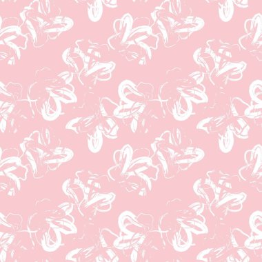 Pembe ve Donanma çiçek fırçası darbeleri moda baskıları, grafikler, arka planlar ve el sanatları için kusursuz desenli arka plan