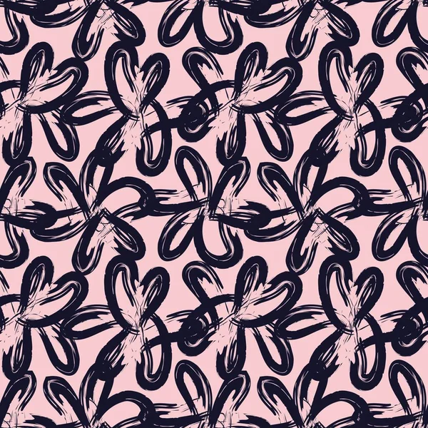 핑크와 네이비 프린트 그래픽 공예를 무미건조 패턴을 — 스톡 벡터