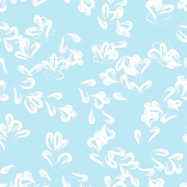 Небесно Блакитні Квіткові Пензлі Безшовний Візерунок Модних Принтів Графіки Фону — стоковий вектор