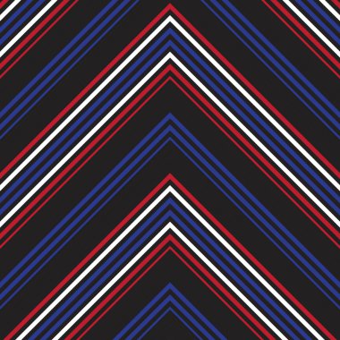 Moda tekstili ve grafikleri için uygun kırmızı ve mavi köşegen çizgili, dikişsiz arkaplan