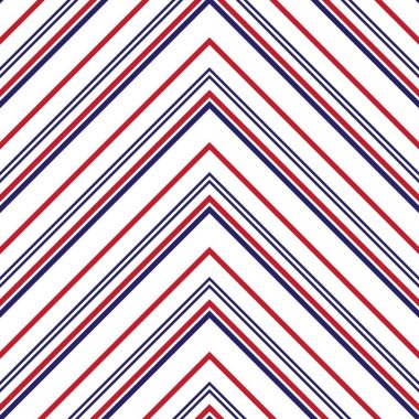 Moda tekstili ve grafikleri için uygun kırmızı ve mavi köşegen çizgili, dikişsiz arkaplan