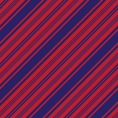 Moda tekstili ve grafikleri için uygun kırmızı ve mavi köşegen çizgili dikişsiz arkaplan