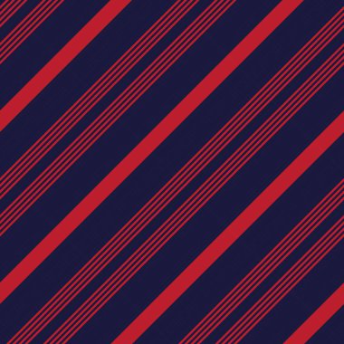 Moda tekstili ve grafikleri için uygun kırmızı ve mavi köşegen çizgili dikişsiz arkaplan