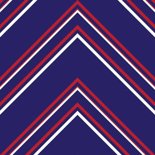 Red Blue Chevron Diagonal Striped Seamless Pattern Background Suitable Fashion — Stock Vector