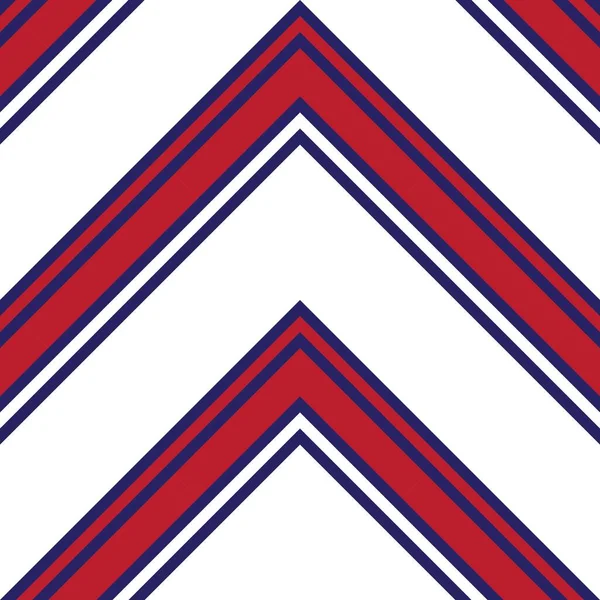 Vermelho Azul Chevron Diagonal Listrado Sem Costura Fundo Padrão Adequado — Vetor de Stock